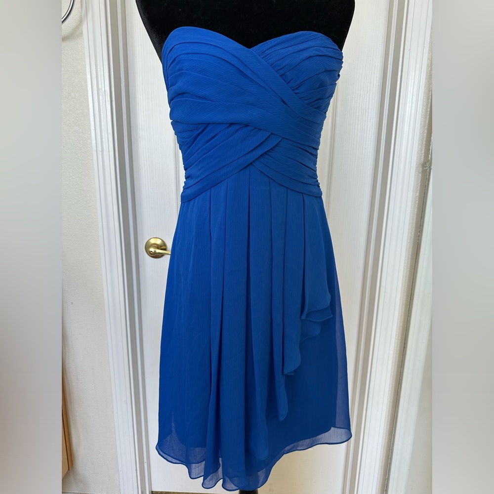 David’s Bridal US 6 bridesmaid dress blue